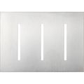 Product Image of New Architectural 3-Gang Wall Plate, Fits Grafik T Controls, Metal Finish, Satin Chrome
