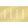 Product Image of New Architectural 4-Gang Wall Plate, Fits Grafik T Controls, Metal Finish, Bright Brass