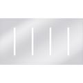 Product Image of New Architectural 4-Gang Wall Plate, Fits Grafik T Controls, Metal Finish, Bright Chrome