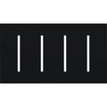 Product Image of New Architectural 4-Gang Wall Plate, Fits Grafik T Controls, Matte Finish, LWT-GGGG-BL, Black