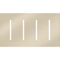 Product Image of New Architectural 4-Gang Wall Plate, Fits Grafik T Controls, Metal Finish, Bright Nickel
