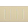 Product Image of New Architectural 4-Gang Wall Plate, Fits Grafik T Controls, Matte Finish, LWT-GGGG-IV, Ivory