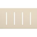 Product Image of New Architectural 4-Gang Wall Plate, Fits Grafik T Controls, Matte Finish, Light Almond