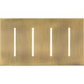 Product Image of New Architectural 4-Gang Wall Plate, Fits Grafik T Controls, Metal Finish, Antique Brass