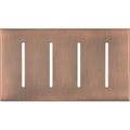 Product Image of New Architectural 4-Gang Wall Plate, Fits Grafik T Controls, Metal Finish, Antique Bronze