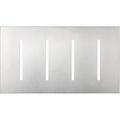 Product Image of New Architectural 4-Gang Wall Plate, Fits Grafik T Controls, Metal Finish, Satin Chrome