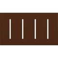 Product Image of New Architectural 4-Gang Wall Plate, Fits Grafik T Controls, Matte Finish, LWT-GGGG-SI, Sienna