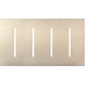 Product Image of New Architectural 4-Gang Wall Plate, Fits Grafik T Controls, Metal Finish, Satin Nickel