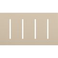 Product Image of New Architectural 4-Gang Wall Plate, Fits Grafik T Controls, Matte Finish, LWT-GGGG-TP, Taupe