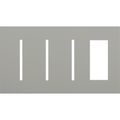 Product Image of New Architectural 4-Gang Wall Plate, Fits (3) Grafik T Controls and 1 Accessory, Matte Finish, Gray