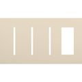 Product Image of Architectural 4-Gang Wall Plate, Fits (3) Grafik T Controls, 1 Accessory, Matte Finish, Light Almond