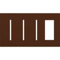 Product Image of New Architectural 4-Gang Wall Plate, Fits (3) Grafik T Controls, 1 Accessory, Matte Finish, Sienna