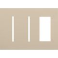 Product Image of New Architectural 4-Gang Wall Plate, Fits 2 Grafik T Controls and 1 Accessory, Matte Finish, Taupe
