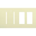 Product Image of New Architectural 4-Gang Wall Plate, Fits 2 Grafik T Controls and 2 Accessory, Matte Finish, Almond