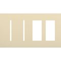 Product Image of New Architectural 4-Gang Wall Plate, Fits 2 Grafik T Controls and 2 Accessory, Matte Finish, Beige