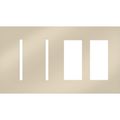 Product Image of New Architectural 4-Gang Wall Plate, Fits 2 Grafik T Controls, 2 Accessory, Metal Finish, Bright Nickel