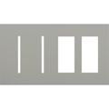 Product Image of New Architectural 4-Gang Wall Plate, Fits 2 Grafik T Controls and 2 Accessory, Matte Finish, Gray