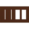 Product Image of New Architectural 4-Gang Wall Plate, Fits 2 Grafik T Controls and 2 Accessory, Matte Finish, Sienna