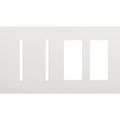 Product Image of New Architectural 4-Gang Wall Plate, Fits 2 Grafik T Controls and 2 Accessory, Matte Finish,White
