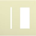 Product Image of New Architectural 2-Gang Wall Plate, Fits 1 Grafik T Controls and 1 Accessory, Matte Finish, Almond