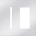 Product Image of New Architectural 2-Gang Wall Plate, Fits 1 Grafik T Controls, 1 Accessory, Metal Finish, Bright Chrome