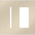 Product Image of New Architectural 2-Gang Wall Plate, Fits 1 Grafik T Controls, 1 Accessory, Metal Finish, Bright Nickel