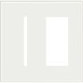 Product Image of Architectural 2-Gang Wall Plate, Fits 1 Grafik T Controls, 1 Accessory, Glass Finish, Clear White Glass