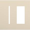 Product Image of New Architectural 2-Gang Wall Plate, Fits 1 Grafik T Controls, 1 Accessory, Matte Finish, Light Almond