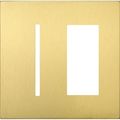 Product Image of New Architectural 2-Gang Wall Plate, Fits 1 Grafik T Controls, 1 Accessory, Metal Finish, Satin Brass