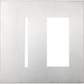 Product Image of New Architectural 2-Gang Wall Plate, Fits 1 Grafik T Controls, 1 Accessory, Metal Finish, Satin Chrome