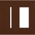 Product Image of New Architectural 2-Gang Wall Plate, Fits 1 Grafik T Controls and 1 Accessory, Matte Finish, Sienna