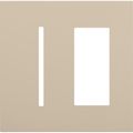 Product Image of New Architectural 2-Gang Wall Plate, Fits 1 Grafik T Control and 1 Accessory, Matte Finish, Taupe