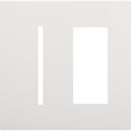 Product Image of New Architectural 2-Gang Wall Plate, Fits 1 Grafik T Control and 1 Accessory, Matte Finish, White