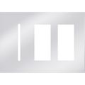 Product Image of New Architectural 3-Gang Wall Plate, Fits 1 Grafik T Control, 2 Accessory, Metal Finish, Bright Chrome