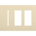 Product Image of New Architectural 3-Gang Wall Plate, Fits 1 Grafik T Control and 2 Accessory, Matte Finish, Beige