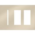 Product Image of New Architectural 3-Gang Wall Plate, Fits 1 Grafik T Control, 2 Accessory, Metal Finish, Bright Nickel