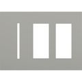 Product Image of New Architectural 3-Gang Wall Plate, Fits 1 Grafik T Control and 2 Accessory, Matte Finish, Gray