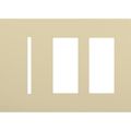 Product Image of New Architectural 3-Gang Wall Plate, Fits 1 Grafik T Control and 2 Accessory, Matte Finish, Ivory