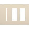 Product Image of New Architectural 3-Gang Wall Plate, Fits 1 Grafik T Control, 2 Accessory, Matte Finish, Light Almond