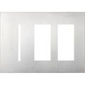 Product Image of New Architectural 3-Gang Wall Plate, Fits 1 Grafik T Control, 2 Accessory, Metal Finish, Satin Chrome