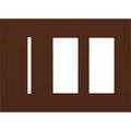 Product Image of New Architectural 3-Gang Wall Plate, Fits 1 Grafik T Control and 2 Accessory, Matte Finish, Sienna