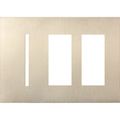 Product Image of New Architectural 3-Gang Wall Plate, Fits 1 Grafik T Control, 2 Accessory, Metal Finish, Satin Nickel