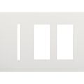 Product Image of New Architectural 3-Gang Wall Plate, Fits 1 Grafik T Control and 2 Accessory, Matte Finish, White