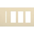 Product Image of New Architectural 4-Gang Wall Plate, Fits 1 Grafik T Control and (3) Accessory, Matte Finish, Beige