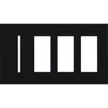 Product Image of New Architectural 4-Gang Wall Plate, Fits 1 Grafik T Control and (3) Accessory, Matte Finish, Black