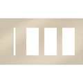 Product Image of Architectural 4-Gang Wall Plate, Fits 1 Grafik T Control, (3) Accessory, Metal Finish, Bright Nickel