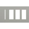 Product Image of New Architectural 4-Gang Wall Plate, Fits 1 Grafik T Control and (3) Accessory, Matte Finish, Gray