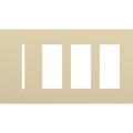 Product Image of New Architectural 4-Gang Wall Plate, Fits 1 Grafik T Control and (3) Accessory, Matte Finish, Ivory