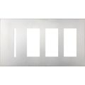 Product Image of New Architectural 4-Gang Wall Plate, Fits 1 Grafik T Control, (3) Accessory, Metal Finish, Satin Chrome