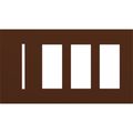 Product Image of New Architectural 4-Gang Wall Plate, Fits 1 Grafik T Control, (3) Accessory, Matte Finish, Sienna